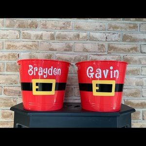 Personalized Santa bucket